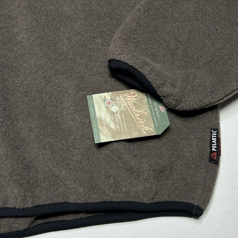 Vintage Woolrich Mens Polartec Fleece Pullover Snap Brown Large 90s Y2K NWT RARE - Picture 5 of 8